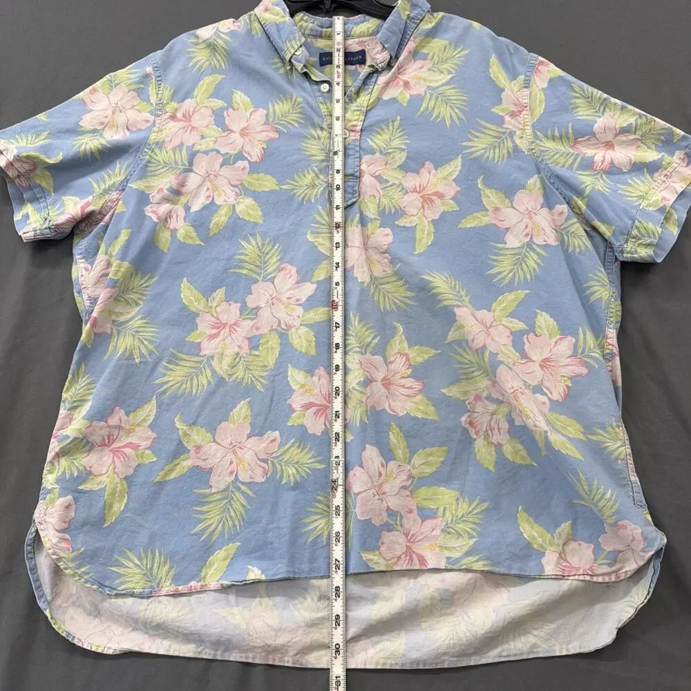 Polo Ralph Lauren Hawaiian Floral 1/2 Button-Down Pullover Shirt - Mens Size XXL